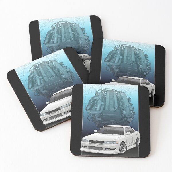 Item preview, Chaser jzx90 White with 1JZ engine backdrop designed and sold by ArtyMotive.