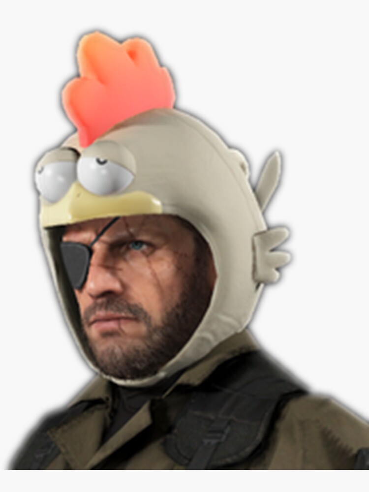 "MGS 5 Venom snake in chicken hat Sticker" Sticker for Sale by