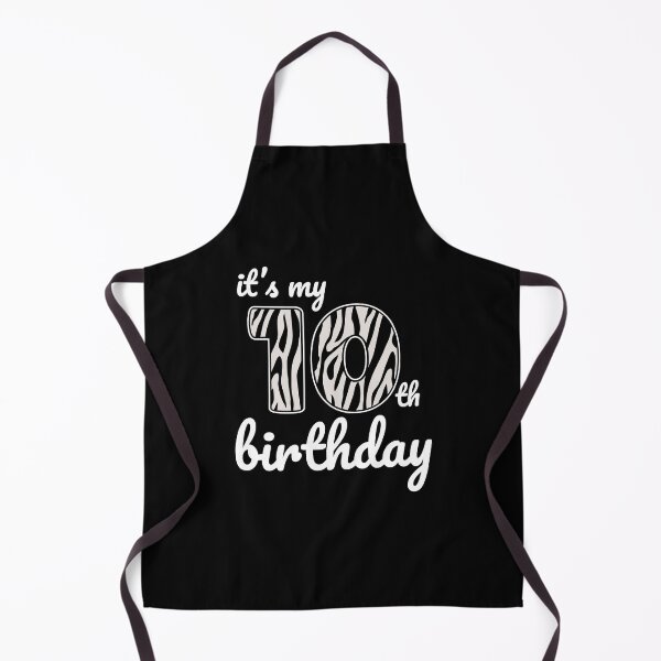 Item preview, Its my birthday, 10th Birthday Zebra Print, Kid Zebra 10th Birthday, 10 Years Old Wild Animal, Number Ten Safari Zoo designed and sold by singRsong.
