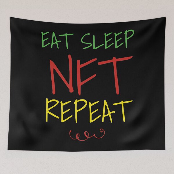 Item preview, eat sleep nft repeat designed and sold by diva-design.