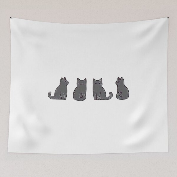 Item preview, Cat tshirt,Four Cats,grey cats,Chat tshirt, Cool Cats, Cat Lady Gift, Cat design Clothing, Animals lovers tshirt designed and sold by mylittlepet.