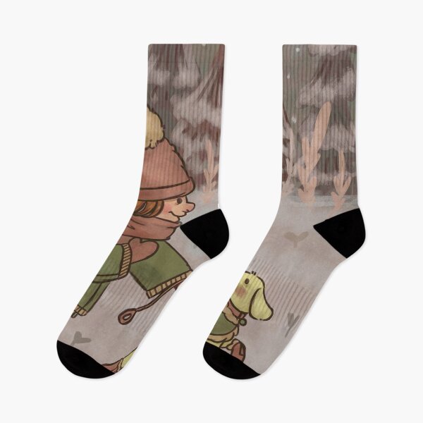 Item preview, dog walk in the snow  designed and sold by CaptainRingtail.
