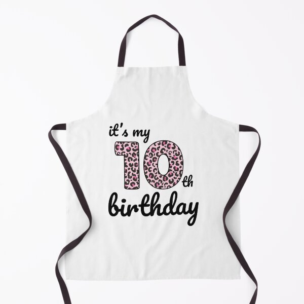 Item preview, Its my birthday, 10th Birthday Pink Leopard Print, Kid Pink Leopard 10th Birthday, 10 Years Old Wild Animal, Number Ten Safari Zoo designed and sold by singRsong.
