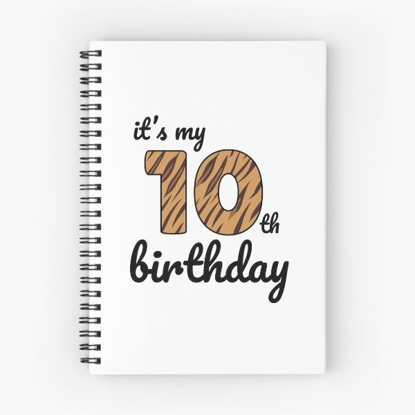 Item preview, Its my birthday, 10th Birthday Tiger Print, Kid Tiger 10th Birthday, 10 Years Old Wild Animal, Number Ten Safari Zoo designed and sold by singRsong.