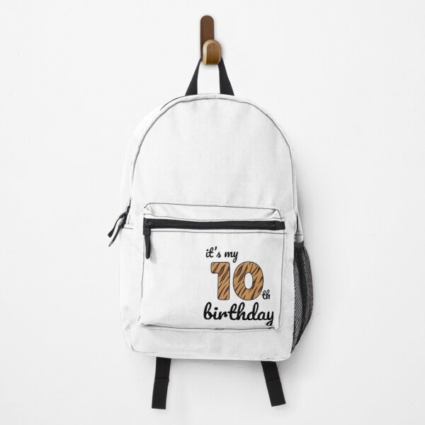 Item preview, Its my birthday, 10th Birthday Tiger Print, Kid Tiger 10th Birthday, 10 Years Old Wild Animal, Number Ten Safari Zoo designed and sold by singRsong.