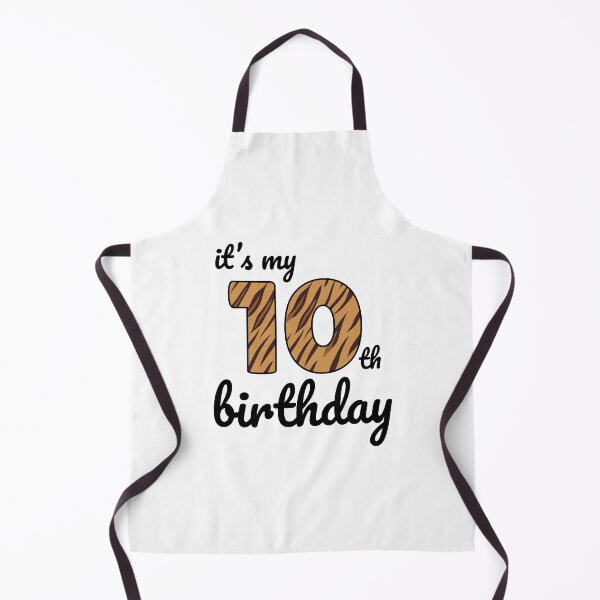 Item preview, Its my birthday, 10th Birthday Tiger Print, Kid Tiger 10th Birthday, 10 Years Old Wild Animal, Number Ten Safari Zoo designed and sold by singRsong.