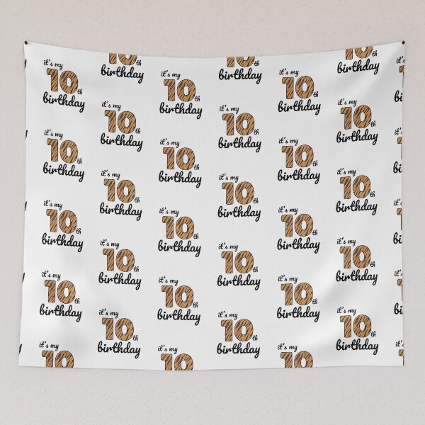 Item preview, Its my birthday, 10th Birthday Tiger Print, Kid Tiger 10th Birthday, 10 Years Old Wild Animal, Number Ten Safari Zoo designed and sold by singRsong.