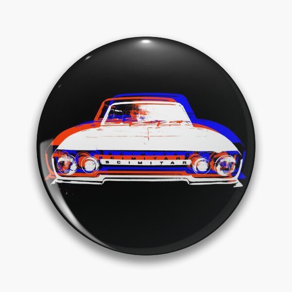 Item preview, Reliant Scimitar 1970s British classic car monoblock red white blue designed and sold by soitwouldseem.