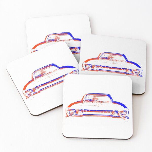 Item preview, Reliant Scimitar 1970s British classic car monoblock red white blue designed and sold by soitwouldseem.
