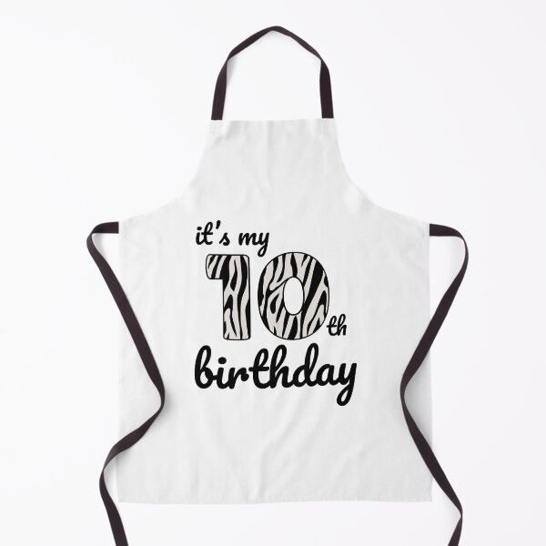 Item preview, Its my birthday, 10th Birthday Zebra Print, Kid Zebra 10th Birthday, 10 Years Old Wild Animal, Number Ten Safari Zoo designed and sold by singRsong.