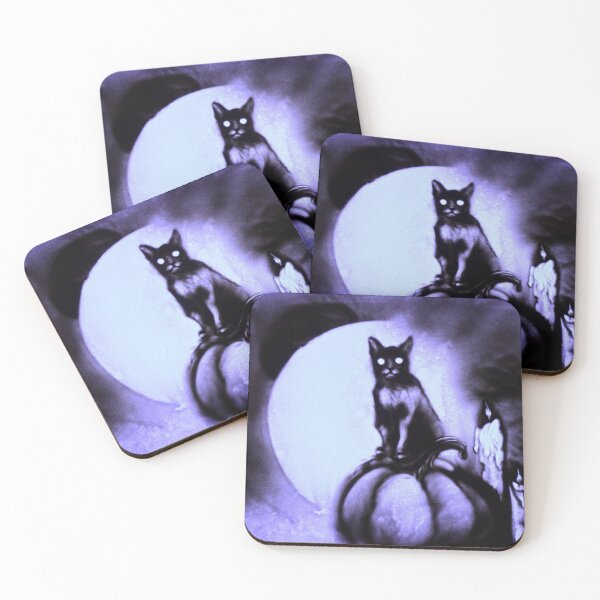 Item preview, A Cat with a Pumpkin and a Candle designed and sold by sandexperiment.