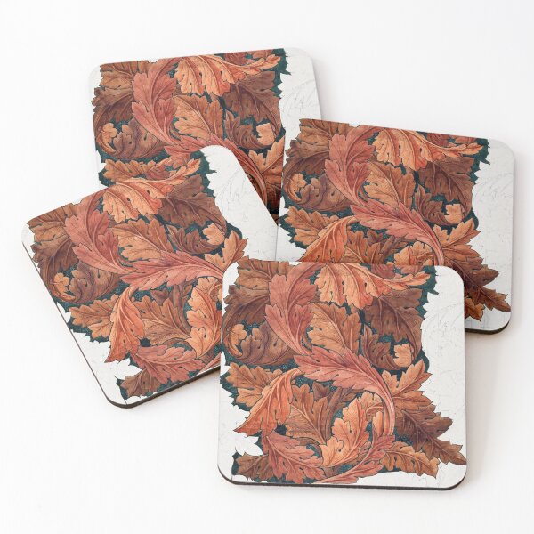 Item preview, William Morris Brown Acanthus ,Morris Botanical Pattern,Vintage Brown Leaves Pattern,Victorian Brown Leaves Pattern, designed and sold by Tamas Das.
