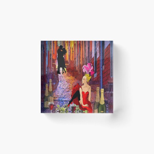 Item preview, Lonely dancer in France abstract wall art designed and sold by Areashor.