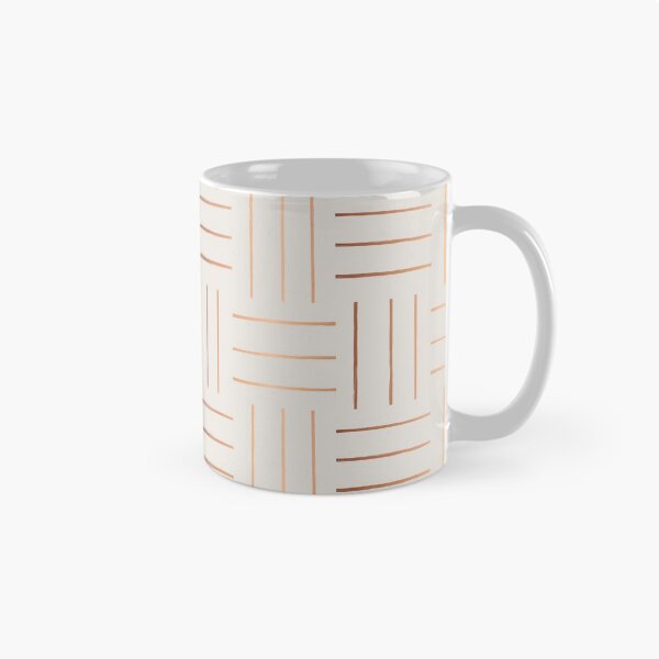 Artikelvorschau, Geometrisches Muster - Flechtmuster, abstrakt - Graubeige, Kupfer entworfen und verkauft von BrittDDesigns.