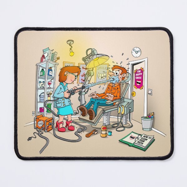 Item preview, How to clean your teeth. Dentist cartoon. designed and sold by Stef Ringoot, cartoons and illustrations.