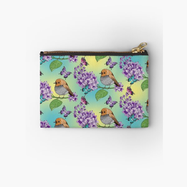 Item preview, Lilac Flowers - Butterflies And Robin Pattern designed and sold by Ayesha Saleem.