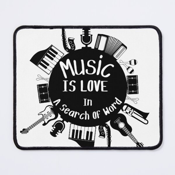 Item preview, Music Is Love In A Search Of Word - Funny Music Qoute For Musical And Humor Lovers designed and sold by Diferenty Shop ⭐⭐⭐⭐⭐.