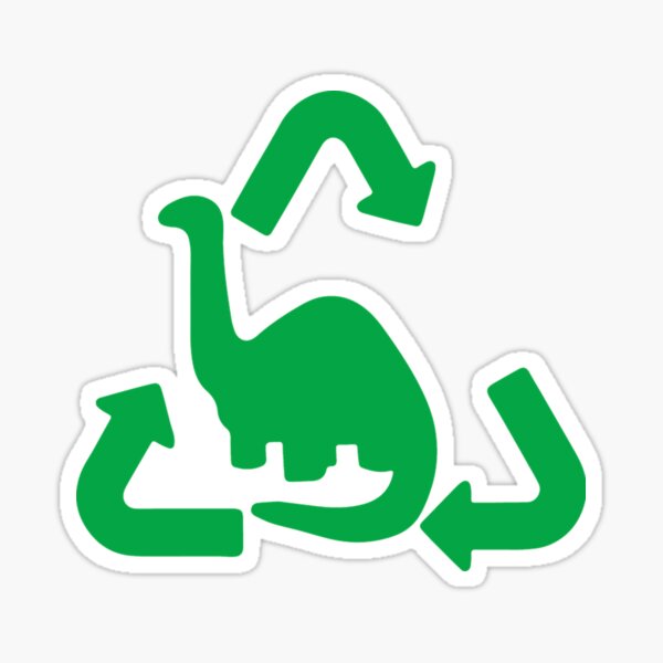 Item preview, Brontosaurus Recycled Gas Cap Door Green Sticker designed and sold by ElisabethPeters.