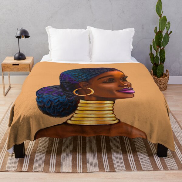 Item preview, Black is beautiful Afro queen III - Mahagony brown skin girl with braided, black African woman designed and sold by Artonmytee.
