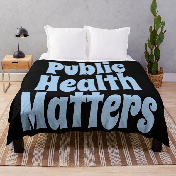 Item preview, Public Health Matters (Inspirational and Motivational Political Quote • Vintage Classic 70's Look • Light Blue) designed and sold by SassyClassyMe.