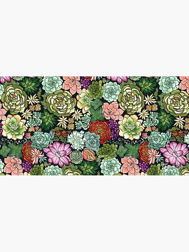 Vintage Succulent Plant Pattern by TigaTiga