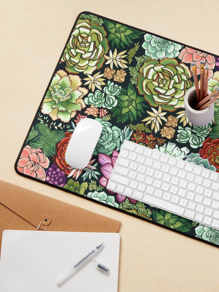 Alternate view of Vintage Succulent Plant Pattern Mouse Pad