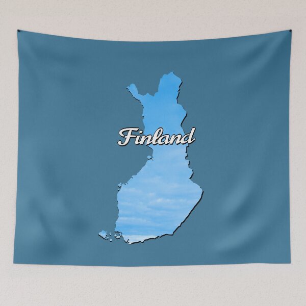 Item preview, Beautiful light blue map of Finland designed and sold by Purr95.