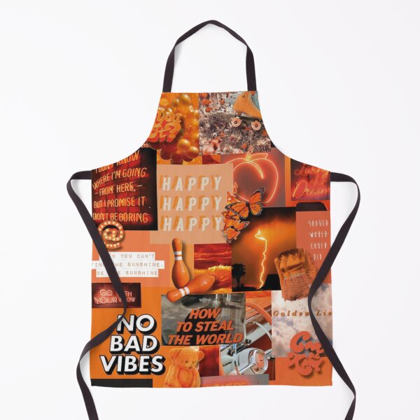 Item preview, No Bad Vibes Orange Aesthetic Collage designed and sold by Retro90sKid.