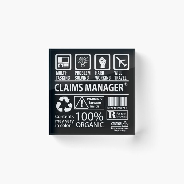 Item preview, Claims Manager T Shirt - MultiTasking Certified Job Gift Item Tee designed and sold by andahanson.