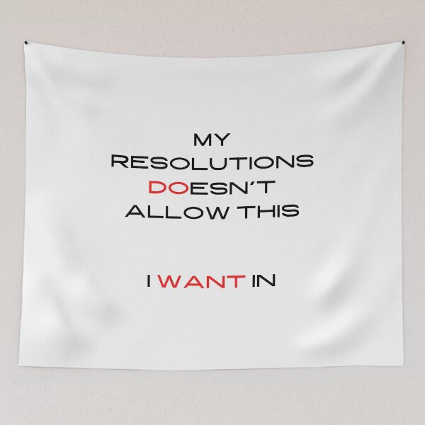 Item preview, My resolutions doesn't allow this i want in funny humor design designed and sold by Creative Life.