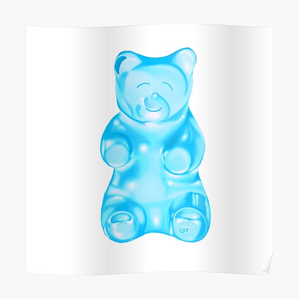 “Light Blue Gummy Bear” Poster by ArtbyBroghan | Redbubble