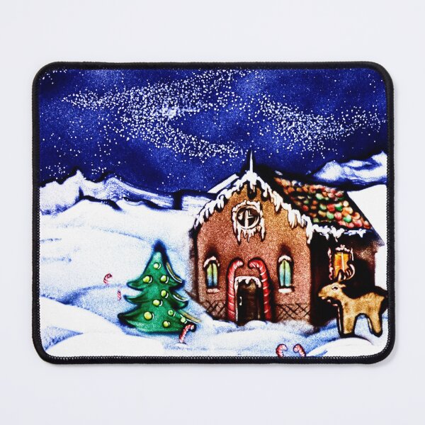 Item preview, Gingerbread House and Snowy Night designed and sold by sandexperiment.