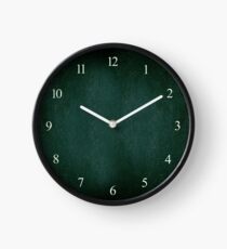Dark green leather texture abstract Clock