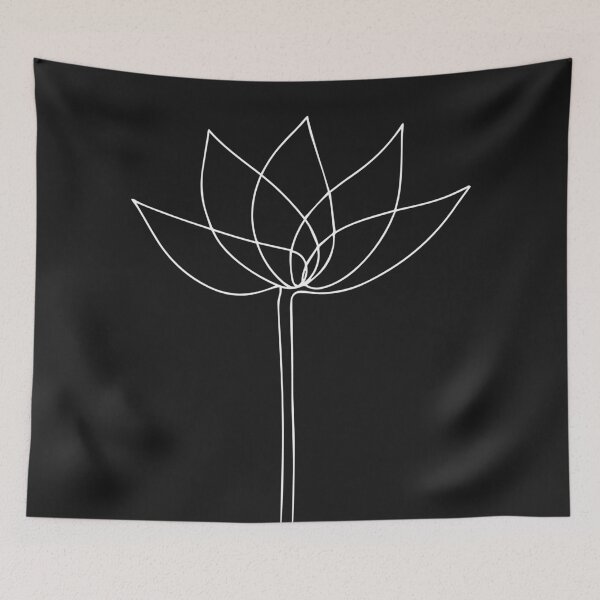 Item preview, FLOWER - White Line Art designed and sold by Mrs-PenLine.