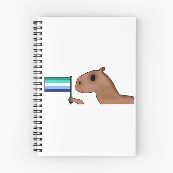 Item preview, capybara with gay flag designed and sold by EmoGayWorm.