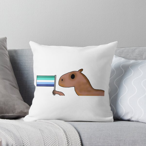 Item preview, capybara with gay flag designed and sold by EmoGayWorm.