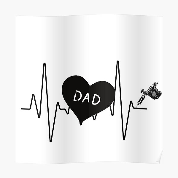 Heart Heartbeat Tattoos - I Love My Dad Tattoo 