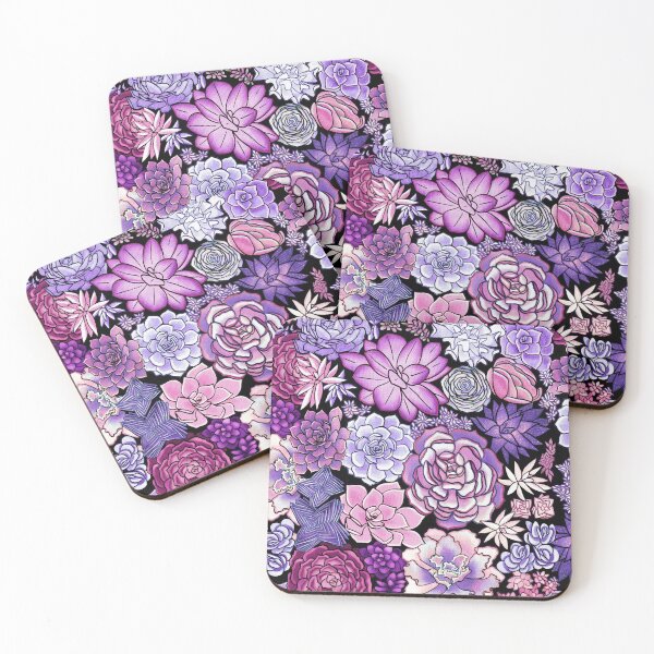 Item preview, Periwinkle Purple Succulent Plant Pattern designed and sold by TigaTiga.