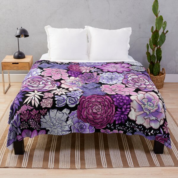 Item preview, Periwinkle Purple Succulent Plant Pattern designed and sold by TigaTiga.