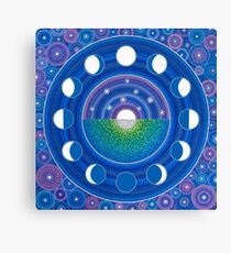 Moon Phase Mandala Canvas Print