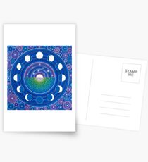 Mondphase Mandala Postkarten