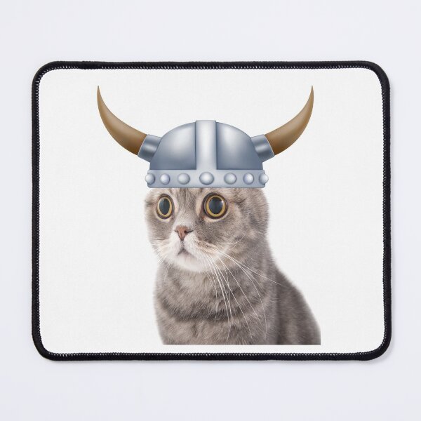 Item preview, Funny Viking Kitty Cat Pussy Helmet with horns Shield Hat Funny Cute designed and sold by funnytshirtemp.
