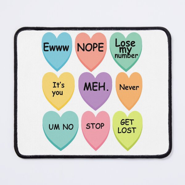 Item preview, Mean Conversation Hearts, Anti Valentine's Day Candy Hearts designed and sold by funnytshirtemp.