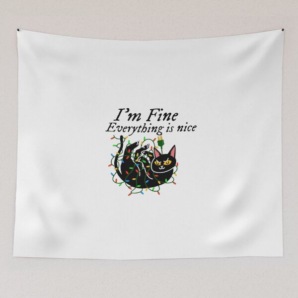 Item preview, I'm Fine Xmas , Christmas lights,cat light Christmas ,xmas gift , designed and sold by beautifulworld9.