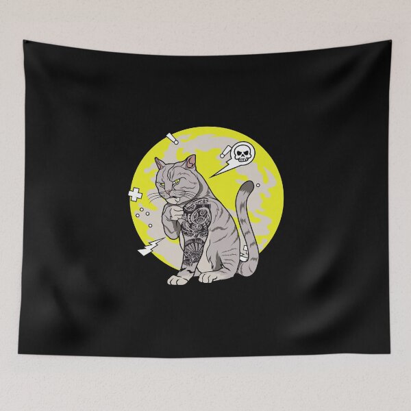 Item preview, Muscle tattooed cat designed and sold by D3monic.