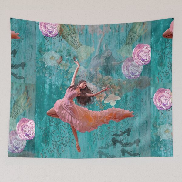 Item preview, Dancer abstract modern colourful wall interest designed and sold by Areashor.