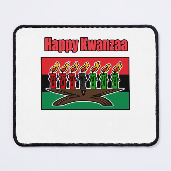 Item preview, Happy Kwanzaa Kinara Candles Pan African Flag designed and sold by funnytshirtemp.