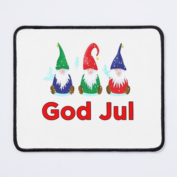 Item preview, God Jul Tomte Nisse Gnomes Scandinavian Merry Christmas designed and sold by funnytshirtemp.