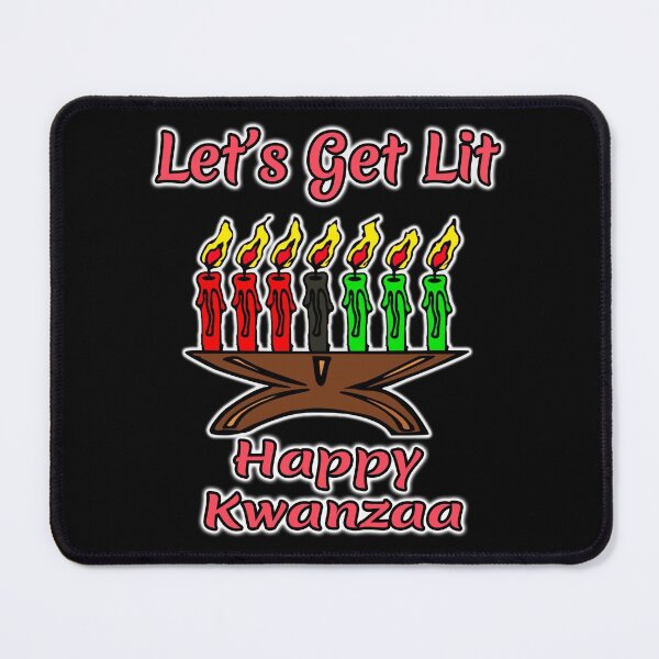 Item preview, Let's Get Lit, Happy Kwanzaa, Kinara,  Candles designed and sold by funnytshirtemp.