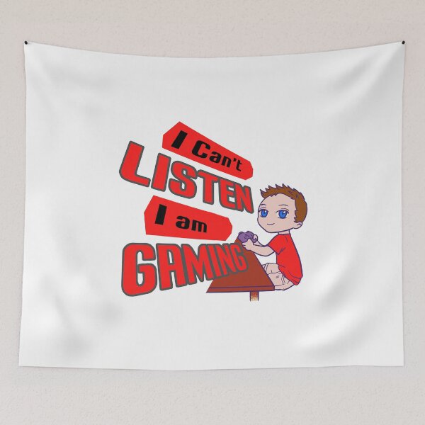 Item preview, I can't listen I'm a gaming gamer motif designed and sold by Merchandiser099.